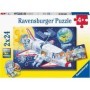 Puzzle animale in spatiu 2x24 piese